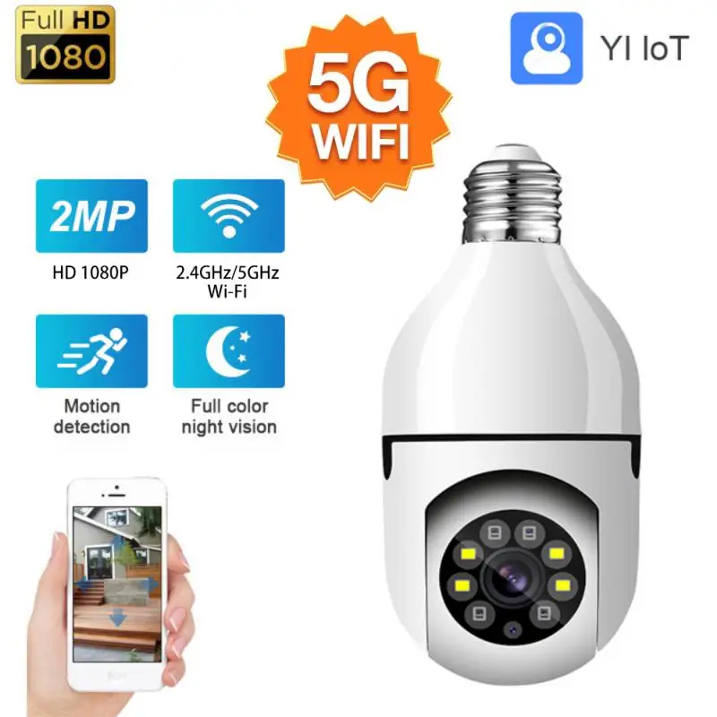 Bulb Surveillance Camera Hemisphere Full Color Pet Camera Tf Card Automatic Tracking Two-way Audio 1080p Hd Camcorders Recorder
Bulb Surveillance Camera Hemisphere Full Color Pet Camera Tf Card Automatic Tracking Two-way Audio 1080p Hd Camcorders Recorder