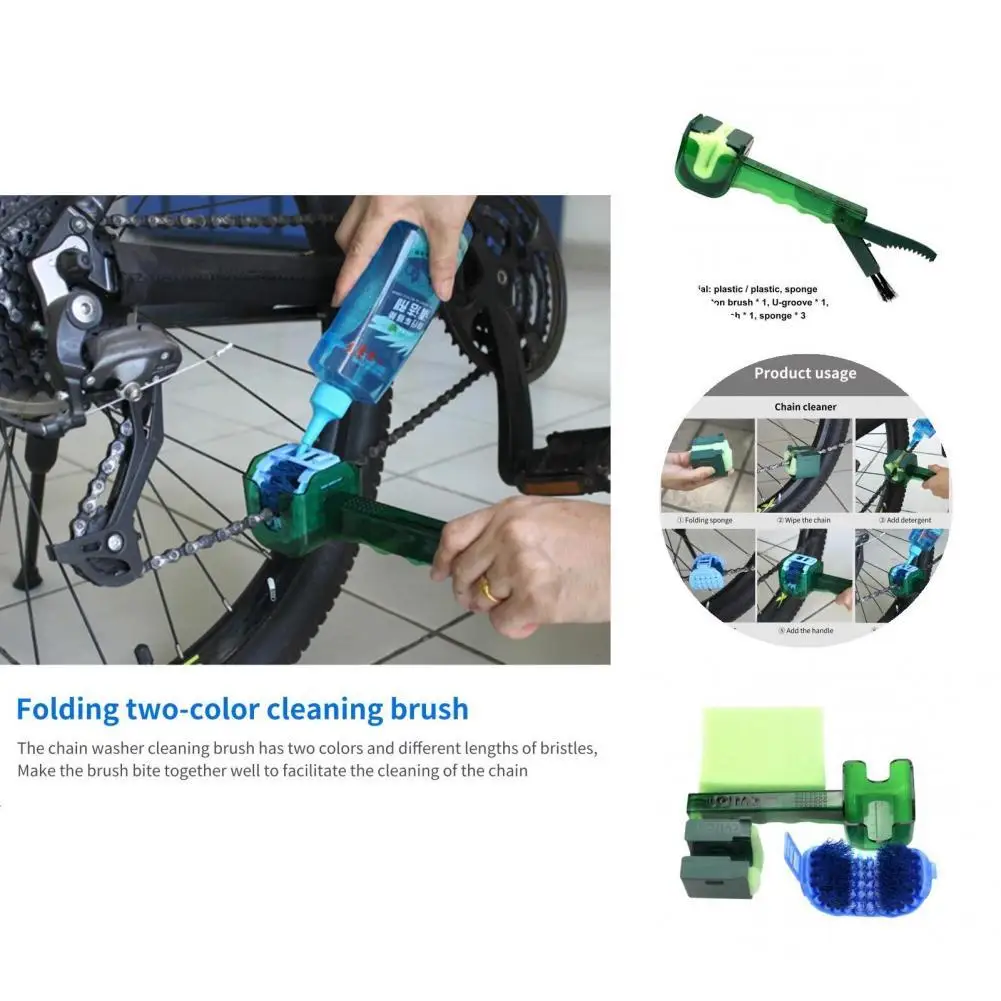 Useful Chain Clean Tool Folding Design Sponge Rust Resistant Chain Brush Tool Chain Maintain Tool Chain Brush Tool 1 Set
Useful Chain Clean Tool Folding Design Sponge Rust Resistant Chain Brush Tool Chain Maintain Tool Chain Brush Tool 1 Set