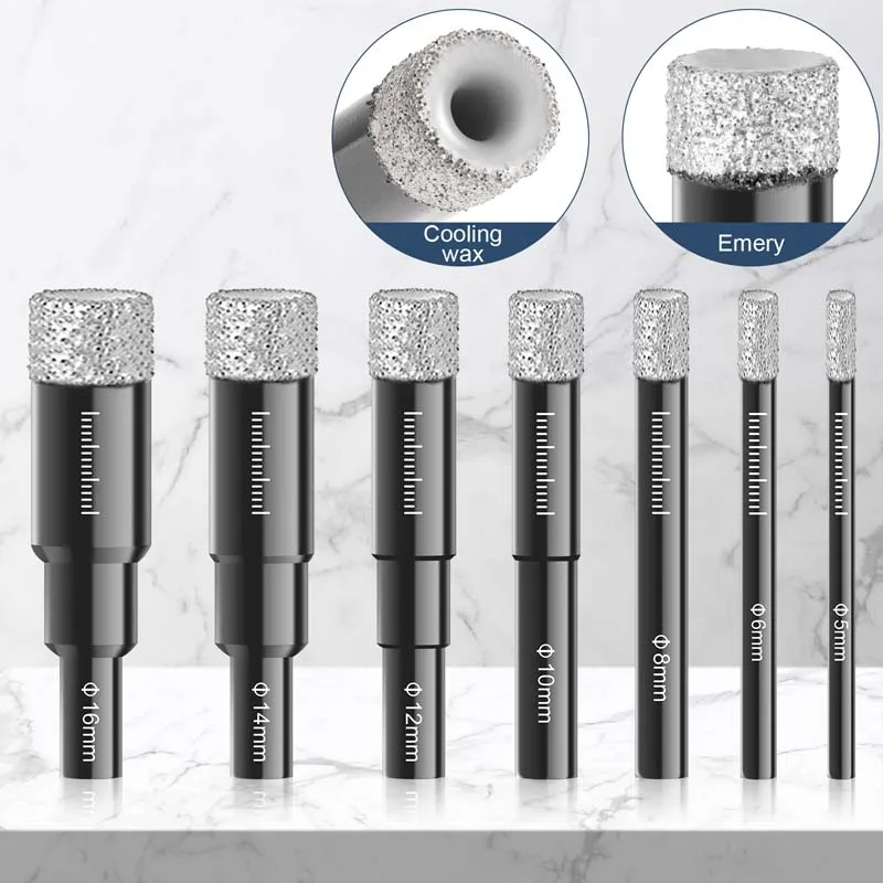 5-16mm Diamond Coated Drill Bits Granite Marble Hole Saw Dry Ceramic Tile Drill Bit Open Pore Boring Crown Woodworking Tools
5-16mm Diamond Coated Drill Bits Granite Marble Hole Saw Dry Ceramic Tile Drill Bit Open Pore Boring Crown Woodworking Tools
