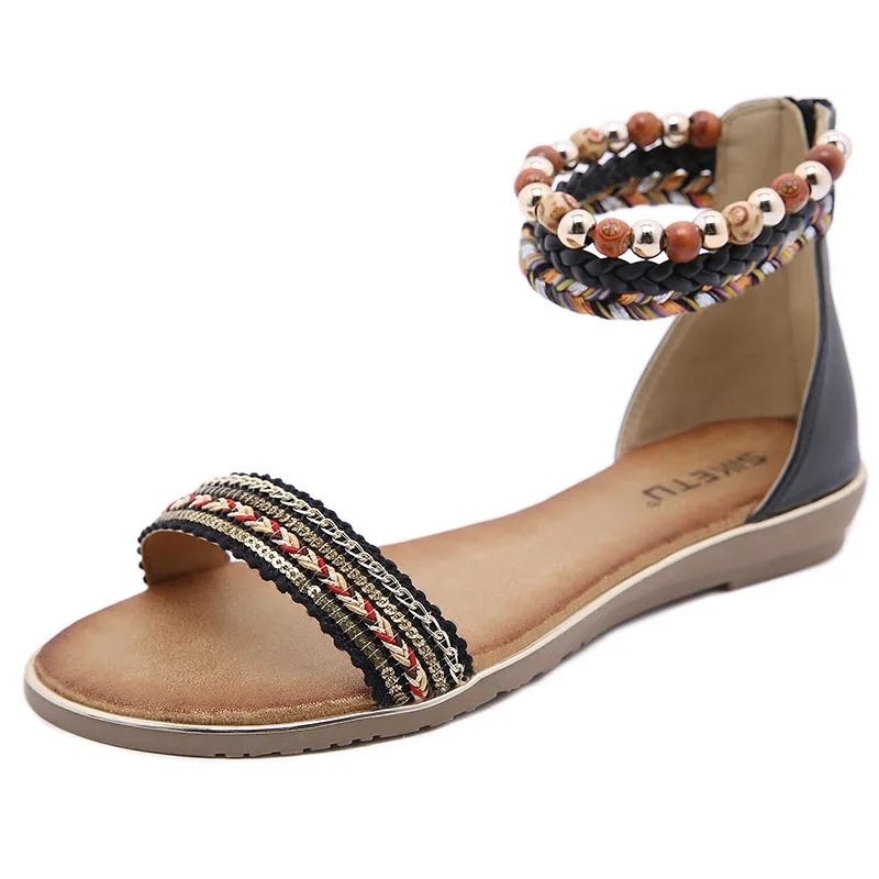 2022 New Women Sandals Roman folk style Ladies Sandals Comfortable Flat Sandals beaded Open Toe Beach Shoes Woman Footwear
2022 New Women Sandals Roman folk style Ladies Sandals Comfortable Flat Sandals beaded Open Toe Beach Shoes Woman Footwear