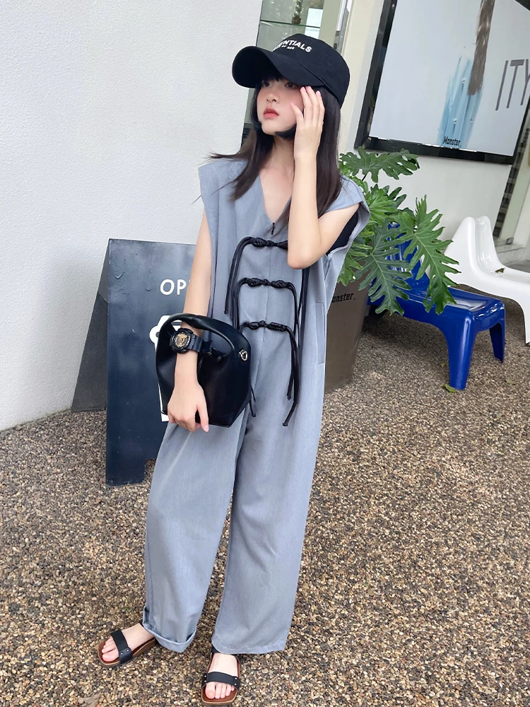 Vintage Style Junpsuits Baby Girl Fashion Loose Bodysuit Summer New Sleeveless Overalls One Piece Kids Gray Jumpsuits Wz814
Vintage Style Junpsuits Baby Girl Fashion Loose Bodysuit Summer New Sleeveless Overalls One Piece Kids Gray Jumpsuits Wz814