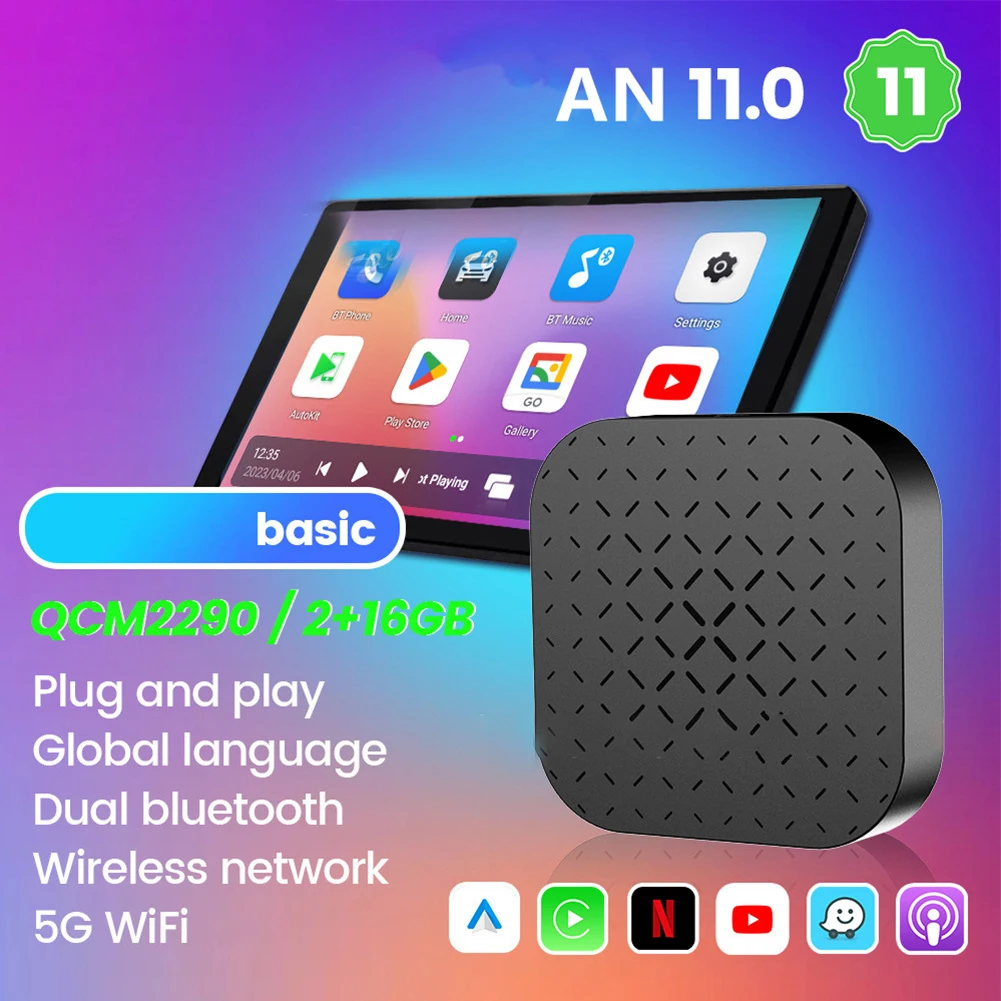 Wireless Adapter CarPlay Android Auto TV Box AN 11.0 CarPlay Ai Box Built-in 2G+16G Basic OTA Upgrade Bluetooth QCM2290 4-Core
Wireless Adapter CarPlay Android Auto TV Box AN 11.0 CarPlay Ai Box Built-in 2G+16G Basic OTA Upgrade Bluetooth QCM2290 4-Core