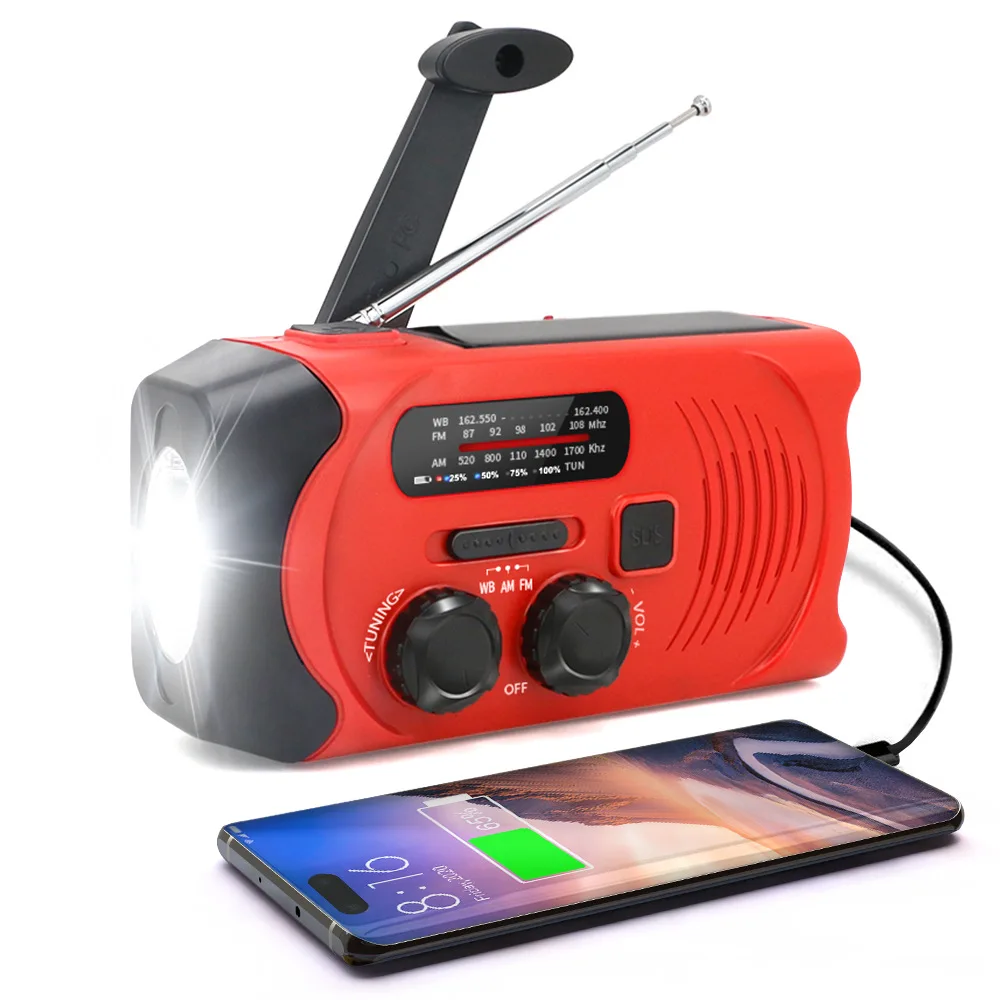 2000mAh Solar Radio AM/FM Weather Radio Multifunctional Portable Emergency Radio With LED Flashlight Solar Mobile Power Radio
2000mAh Solar Radio AM/FM Weather Radio Multifunctional Portable Emergency Radio With LED Flashlight Solar Mobile Power Radio