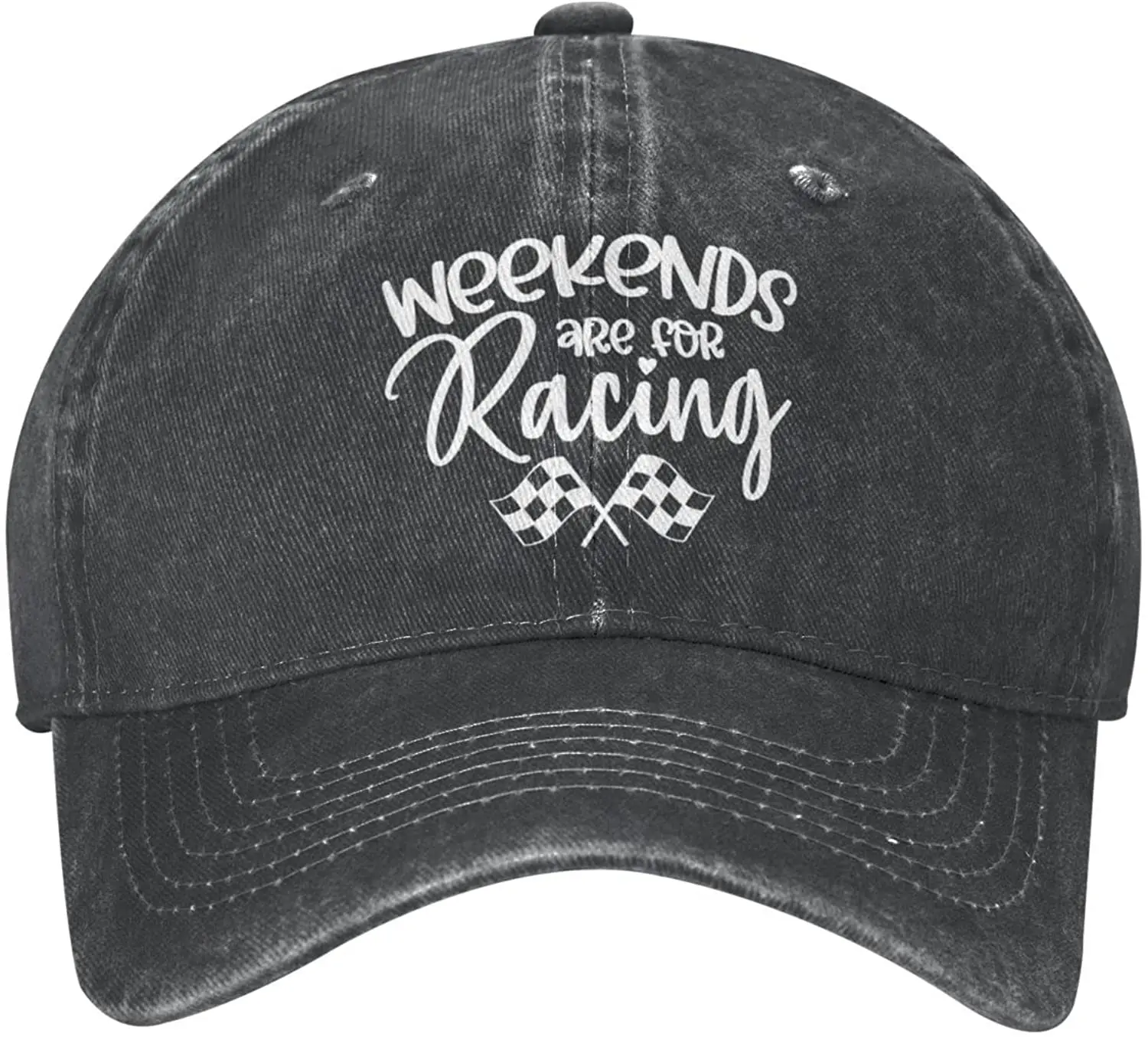 Men's Weekends are for Racing Hat Distressed Adjustable Checkered Race Flag Baseball Cap for Racing Car Enthusiast
Men's Weekends are for Racing Hat Distressed Adjustable Checkered Race Flag Baseball Cap for Racing Car Enthusiast