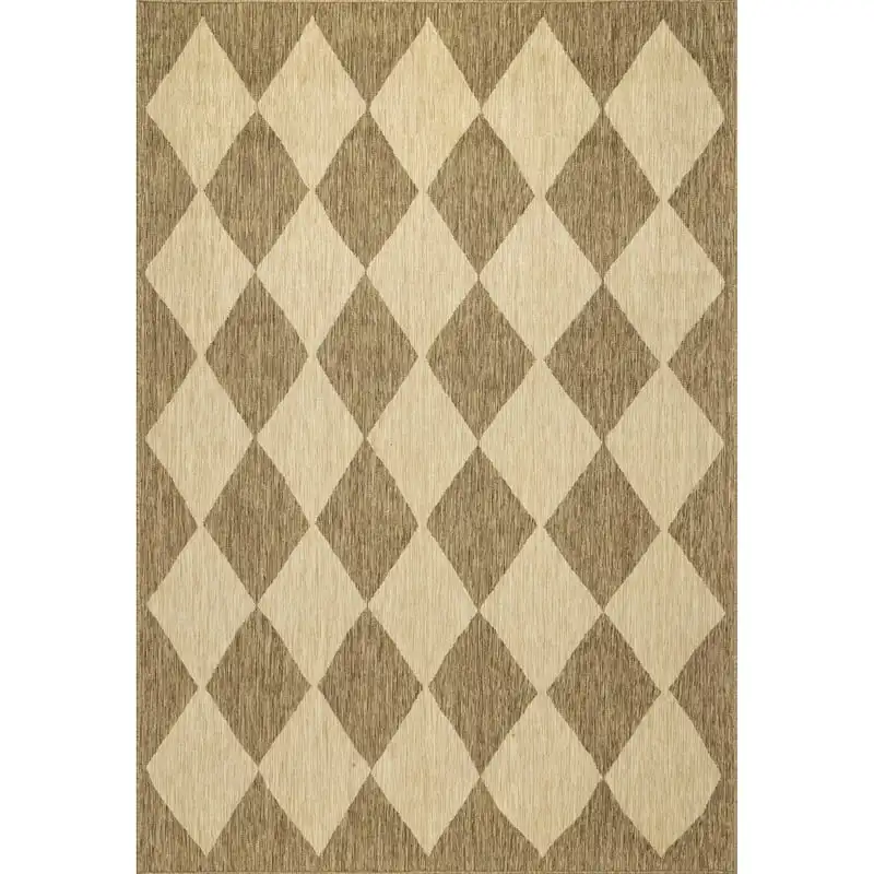 Stylish & Durable Beige Diamond Trellis 9'6" x 12' Indoor/Outdoor Area Rug - Ideal for Home or Office Decor.
Stylish & Durable Beige Diamond Trellis 9'6" x 12' Indoor/Outdoor Area Rug - Ideal for Home or Office Decor.
