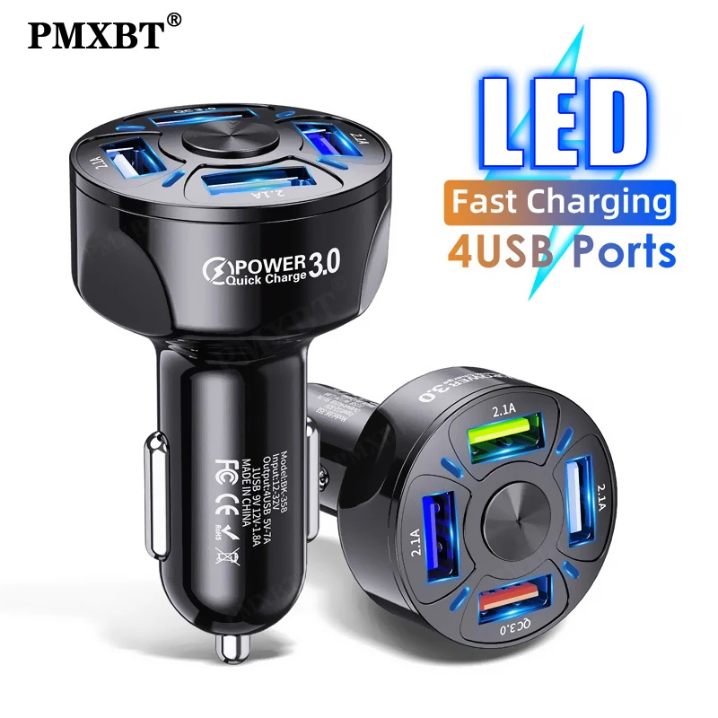 4 USB QC 3.0 Car Charger Quick Charge 3.0 Phone Charging Car Fast Charger 4 Ports USB Car Portable Charger For iPhone 12 Samsung
4 USB QC 3.0 Car Charger Quick Charge 3.0 Phone Charging Car Fast Charger 4 Ports USB Car Portable Charger For iPhone 12 Samsung