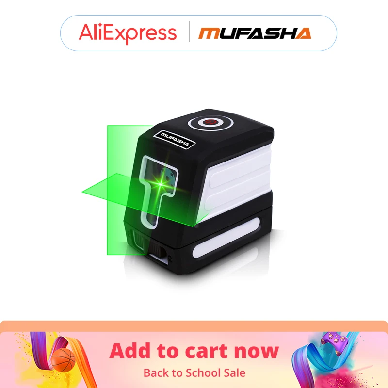MUFASHA Self-leveling Laser Level Two Cross Lines Red Green Beam Horizontal or Vertical or Cross Measurement
MUFASHA Self-leveling Laser Level Two Cross Lines Red Green Beam Horizontal or Vertical or Cross Measurement