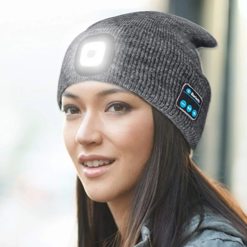 Hot Selling Bluetooth LED Knitted Beanie Hat Built-in Stereo Speakers Knit Cap for Camping Running Fishing
Hot Selling Bluetooth LED Knitted Beanie Hat Built-in Stereo Speakers Knit Cap for Camping Running Fishing