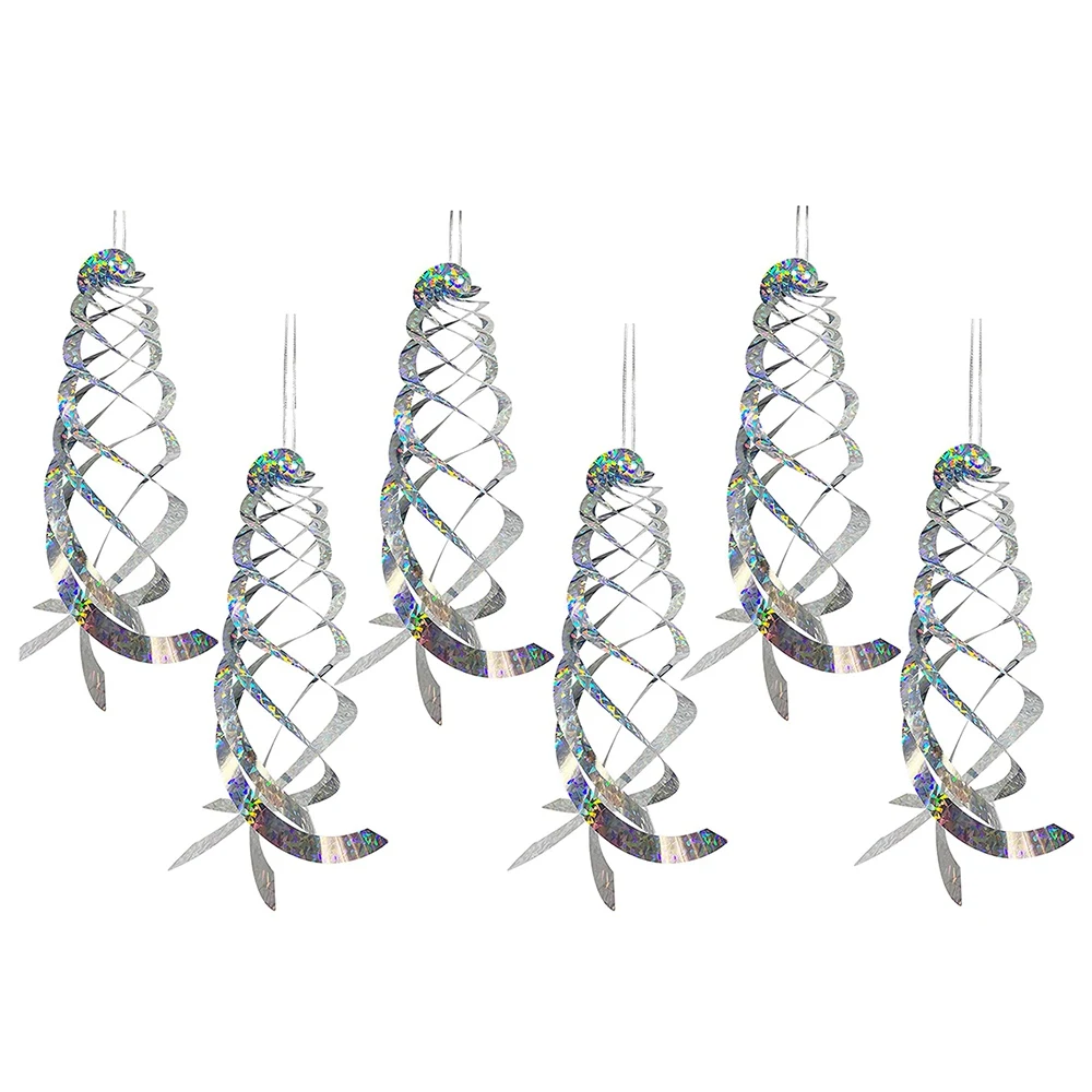 6 Pack Bird Repellent Spiral Reflectors Silver Mylar Spinner Hanging Reflective Bird Deterrent Device Garden Decorative
6 Pack Bird Repellent Spiral Reflectors Silver Mylar Spinner Hanging Reflective Bird Deterrent Device Garden Decorative