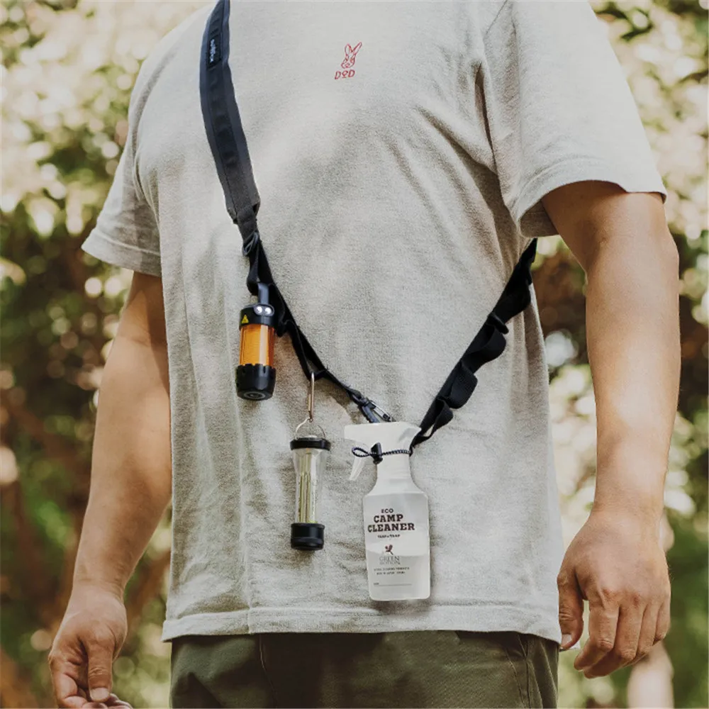 105CM Outdoor Shoulder Strap Polyester Webbing Multiple Hanging Loop Camping Hiking Lantern Light Key Lighter Hanging Rope
105CM Outdoor Shoulder Strap Polyester Webbing Multiple Hanging Loop Camping Hiking Lantern Light Key Lighter Hanging Rope