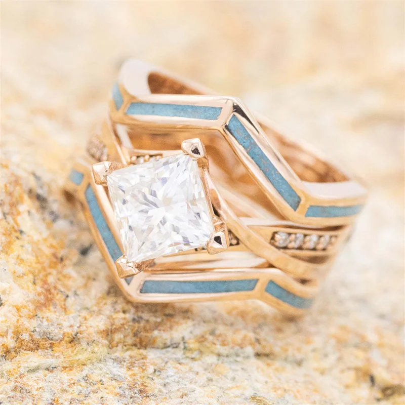 Charm Luxury Gold Colors Rings for Women Set Trendy Metal Inlaid White Stone Wedding Engagement Jewelry
Charm Luxury Gold Colors Rings for Women Set Trendy Metal Inlaid White Stone Wedding Engagement Jewelry