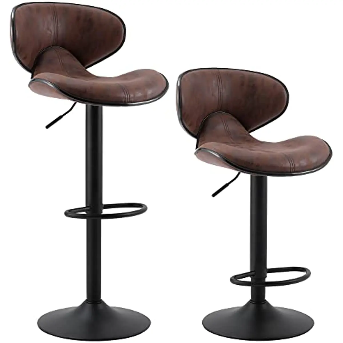 

Swivel Tall Kitchen Counter Island Dining Chair with Backs, 24” Armless Modern Bar Stool Chairs fit Counter Island