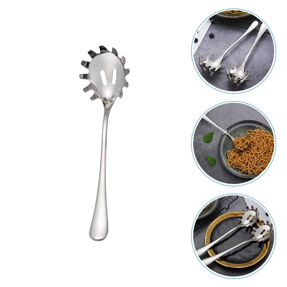 

Noodle Spoon Yolk Separator Spaghetti Fork Server Filter Spoon Pasta Serving Spoons Stainless Steel Metal Pasta Server