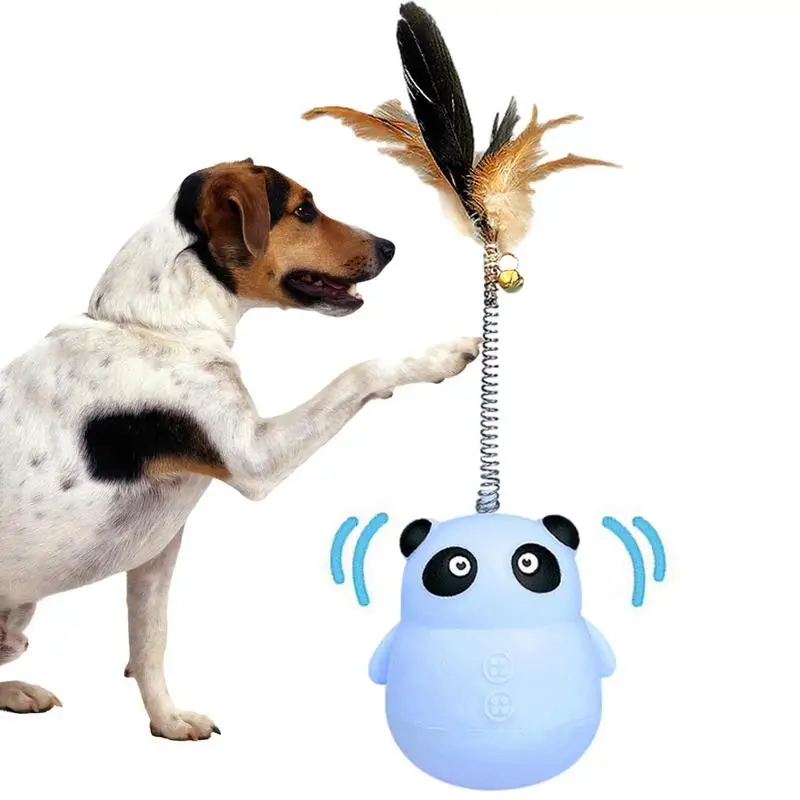 Treat Dispensing Dog Toys Panda-shape Dog Treat Feeder With Feather And Bell Leaking Food Slow Feeder Food Dispensing Treat
Treat Dispensing Dog Toys Panda-shape Dog Treat Feeder With Feather And Bell Leaking Food Slow Feeder Food Dispensing Treat
