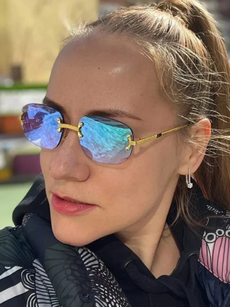 Fashion Brand Desiger Vintage Sunglasses Women Rays Shades Rimless Gradient Sun Glasses Men Party Top Oculos De Sol
Fashion Brand Desiger Vintage Sunglasses Women Rays Shades Rimless Gradient Sun Glasses Men Party Top Oculos De Sol