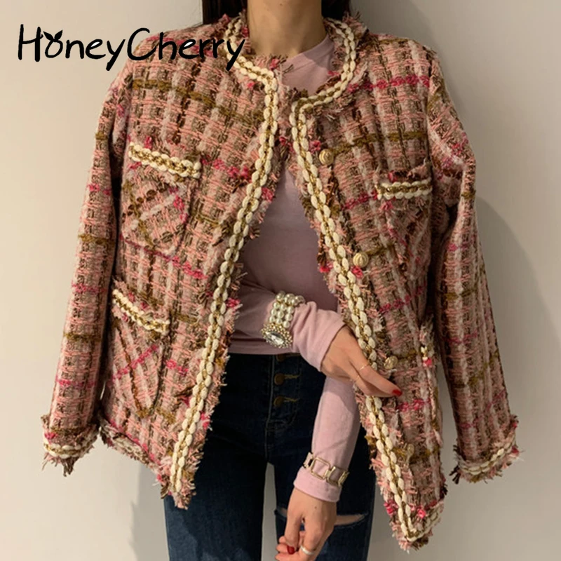 Spring Autumn jacket retro round neck metal single-breasted loose all-match multi-pocket long-sleeved tweed jacket winter coat
Spring Autumn jacket retro round neck metal single-breasted loose all-match multi-pocket long-sleeved tweed jacket winter coat