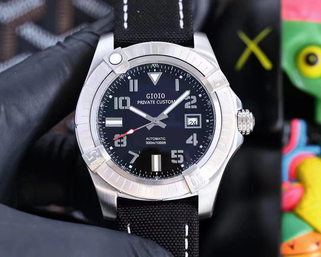43mm High Quality Mens Automatic Mechanical Watch Blue Black Silver Yellow Rubber Leather Stainless Steel Luminous
43mm High Quality Mens Automatic Mechanical Watch Blue Black Silver Yellow Rubber Leather Stainless Steel Luminous