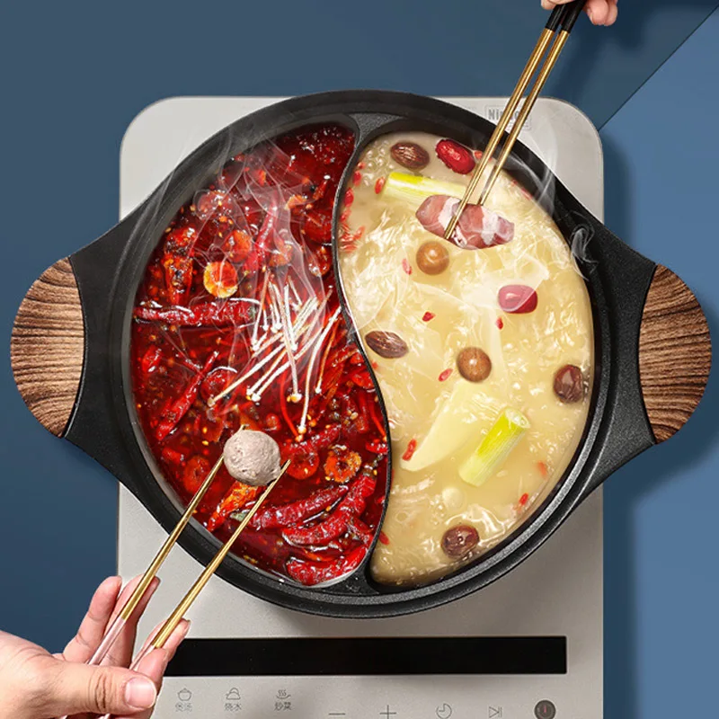 Оптовая продажа, керамический антипригарный горшок Maifan с двумя вкусами, бытовой горшок для горячего супа из мандарина и утки
Оптовая продажа, керамический антипригарный горшок Maifan с двумя вкусами, бытовой горшок для горячего супа из мандарина и утки