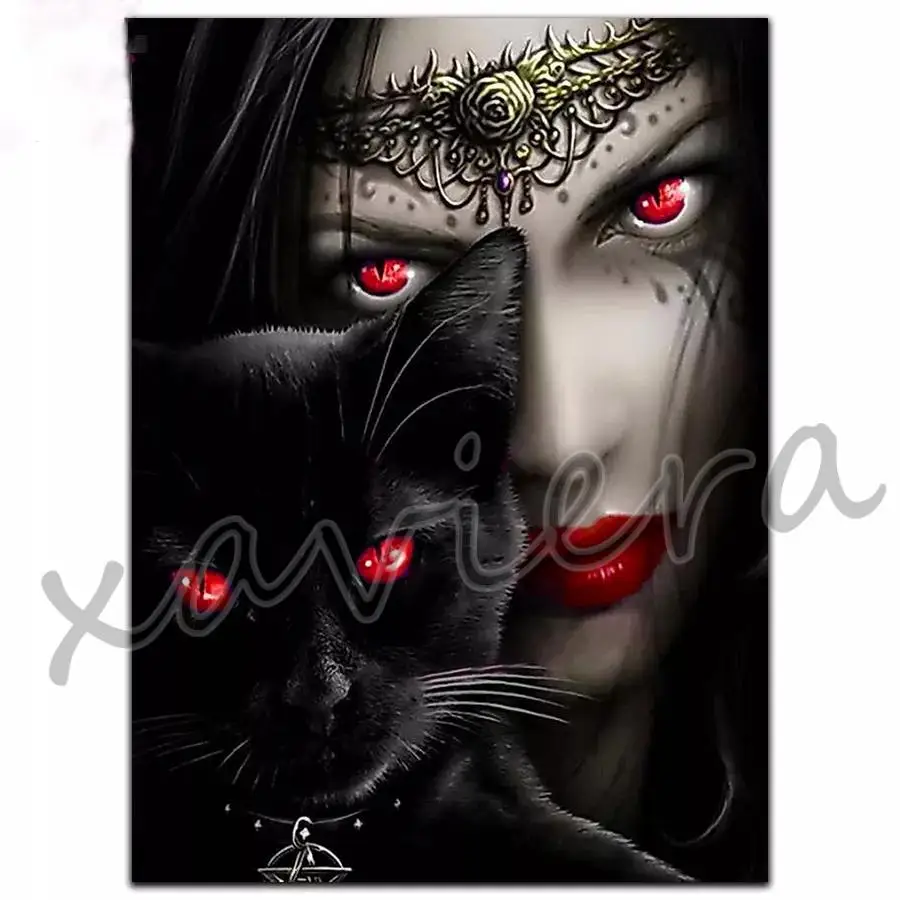 Witch Black Cat Diamond Painting Red Eyes Horror Woman Full Drill Mosaic Embroidery Kit Rhinestone Cross Stitch Handmade Artwork
Witch Black Cat Diamond Painting Red Eyes Horror Woman Full Drill Mosaic Embroidery Kit Rhinestone Cross Stitch Handmade Artwork
