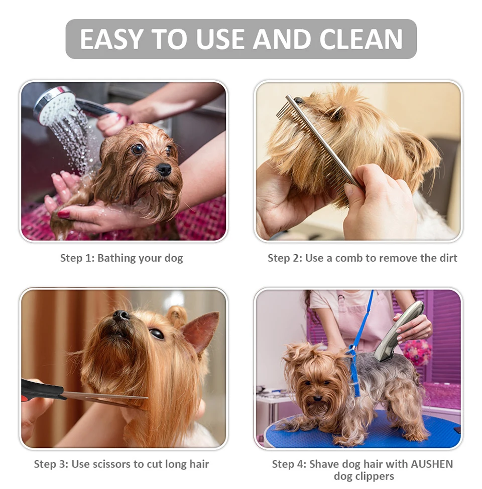 Dog Clipper Dog Hair Clippers Grooming (Pet/Cat/Dog/Rabbit) Haircut Trimmer Shaver Set Pets Cordless Rechargeable Professional
Dog Clipper Dog Hair Clippers Grooming (Pet/Cat/Dog/Rabbit) Haircut Trimmer Shaver Set Pets Cordless Rechargeable Professional