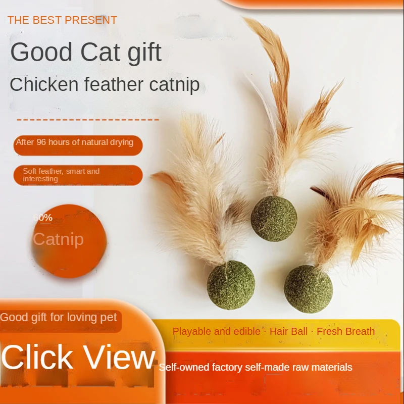Wholesale Retail Pet Favorite New Style Catnip Ball Cat Feather Toy Snacks Pedigree Molar Hairball Cat Grass
Wholesale Retail Pet Favorite New Style Catnip Ball Cat Feather Toy Snacks Pedigree Molar Hairball Cat Grass