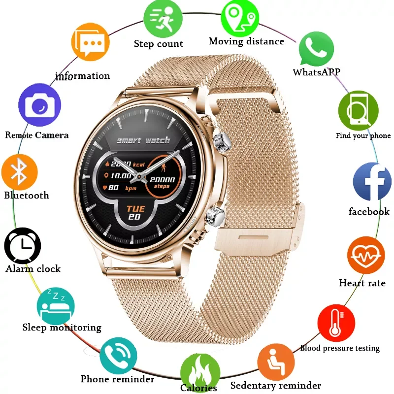 New Men Smart Watch Women 360*360 HD Full touch Color Screen Sport Fitness Tracker Waterproof Smart Clock Ladies SmartWatch Men
New Men Smart Watch Women 360*360 HD Full touch Color Screen Sport Fitness Tracker Waterproof Smart Clock Ladies SmartWatch Men