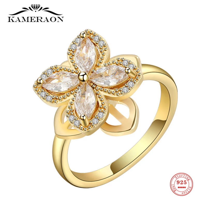 S925 Sterling Silver Spinning Ring Lucky Four-Leaf Clover Ring 18K Yellow Gold Cute Windmill Flower Female Boutique Jewelry
S925 Sterling Silver Spinning Ring Lucky Four-Leaf Clover Ring 18K Yellow Gold Cute Windmill Flower Female Boutique Jewelry