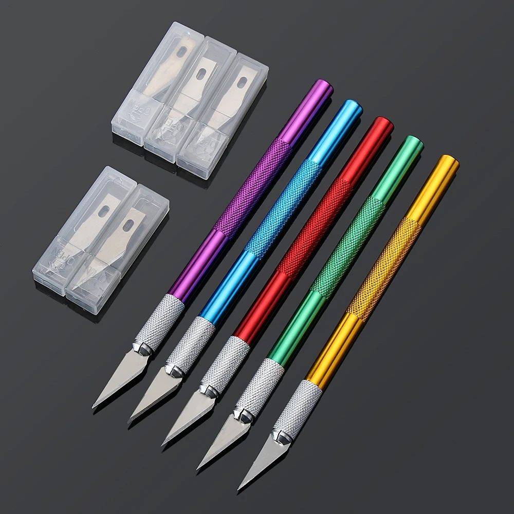 1 Set Craft Knife With 6Pcs Blade Craft EngMraving Phone Repair Cutter Tool Non-slip Knife Sculpture Pastry Cutter Paper Cutting
1 Set Craft Knife With 6Pcs Blade Craft EngMraving Phone Repair Cutter Tool Non-slip Knife Sculpture Pastry Cutter Paper Cutting