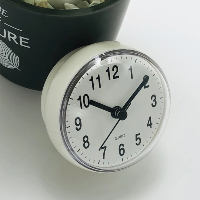 Mini Sucker Bathroom Wall Clock Anti-Fog Waterproof 7cm Kitchen tool Toilet Small Quartz Table Clock Living Room Decoration
Mini Sucker Bathroom Wall Clock Anti-Fog Waterproof 7cm Kitchen tool Toilet Small Quartz Table Clock Living Room Decoration