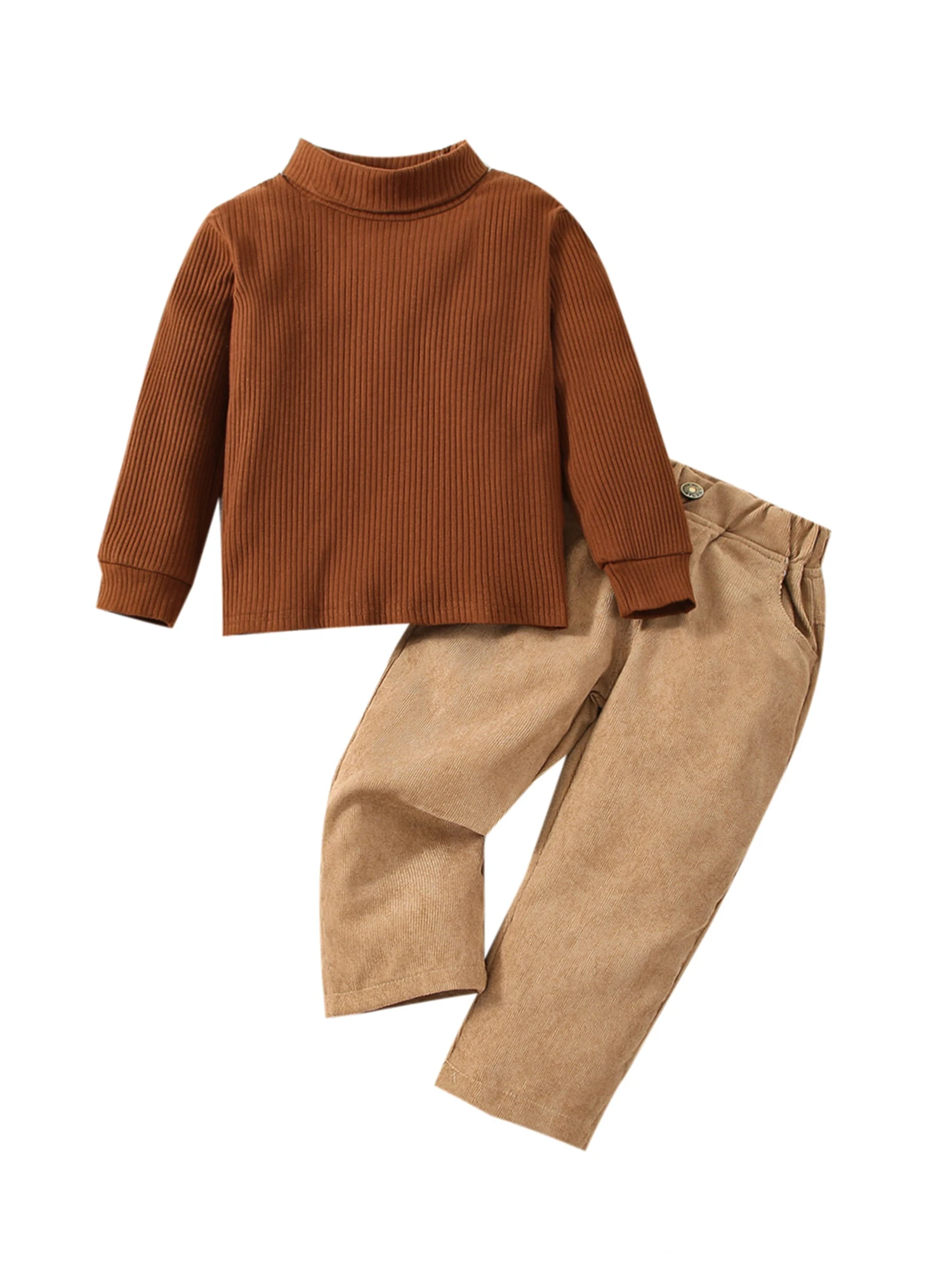 Toddler Kids Baby Boy Fall Winter Outfit Solid Turtleneck Knitted Pullover Tops Corduroy Long Pants 2Pcs Clothes Set
Toddler Kids Baby Boy Fall Winter Outfit Solid Turtleneck Knitted Pullover Tops Corduroy Long Pants 2Pcs Clothes Set