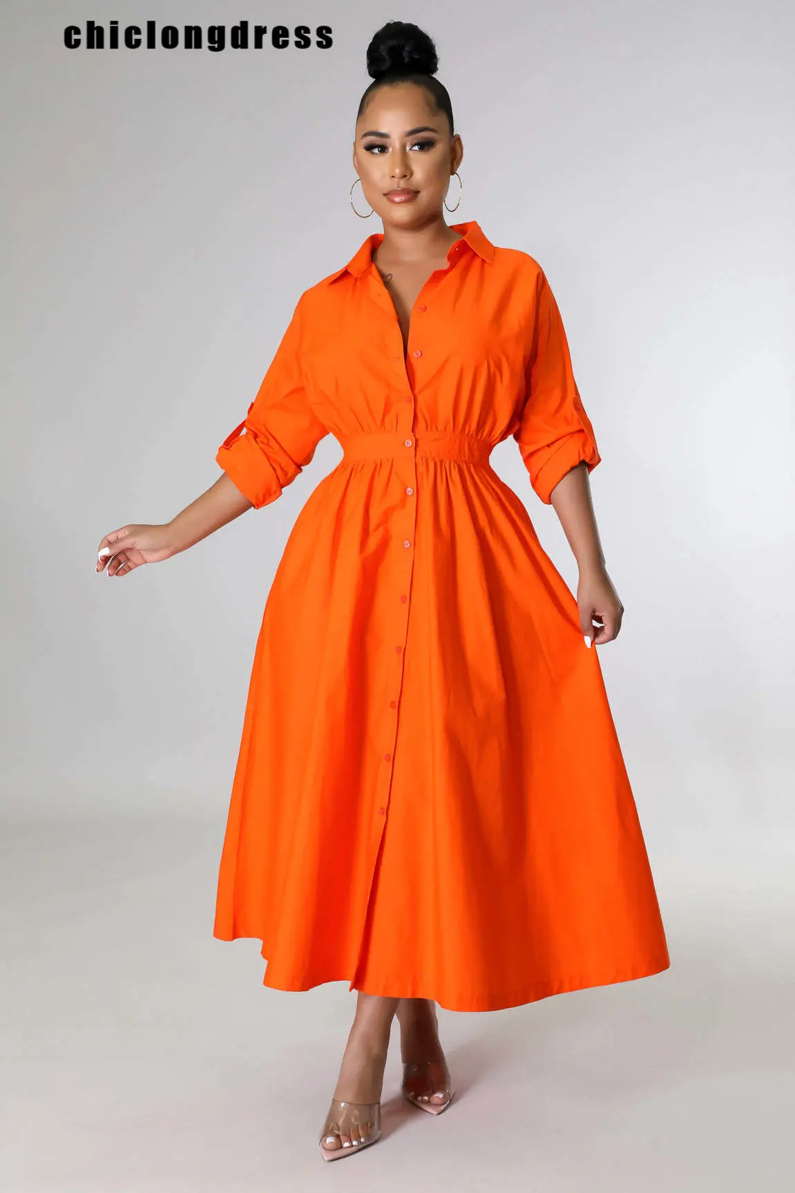 Платье-рубашка женское на пуговицах, модное повседневное свободное платье-трапеция с отложным воротником, длинным рукавом и карманами, вес...
Платье-рубашка женское на пуговицах, модное повседневное свободное платье-трапеция с отложным воротником, длинным рукавом и карманами, вес...