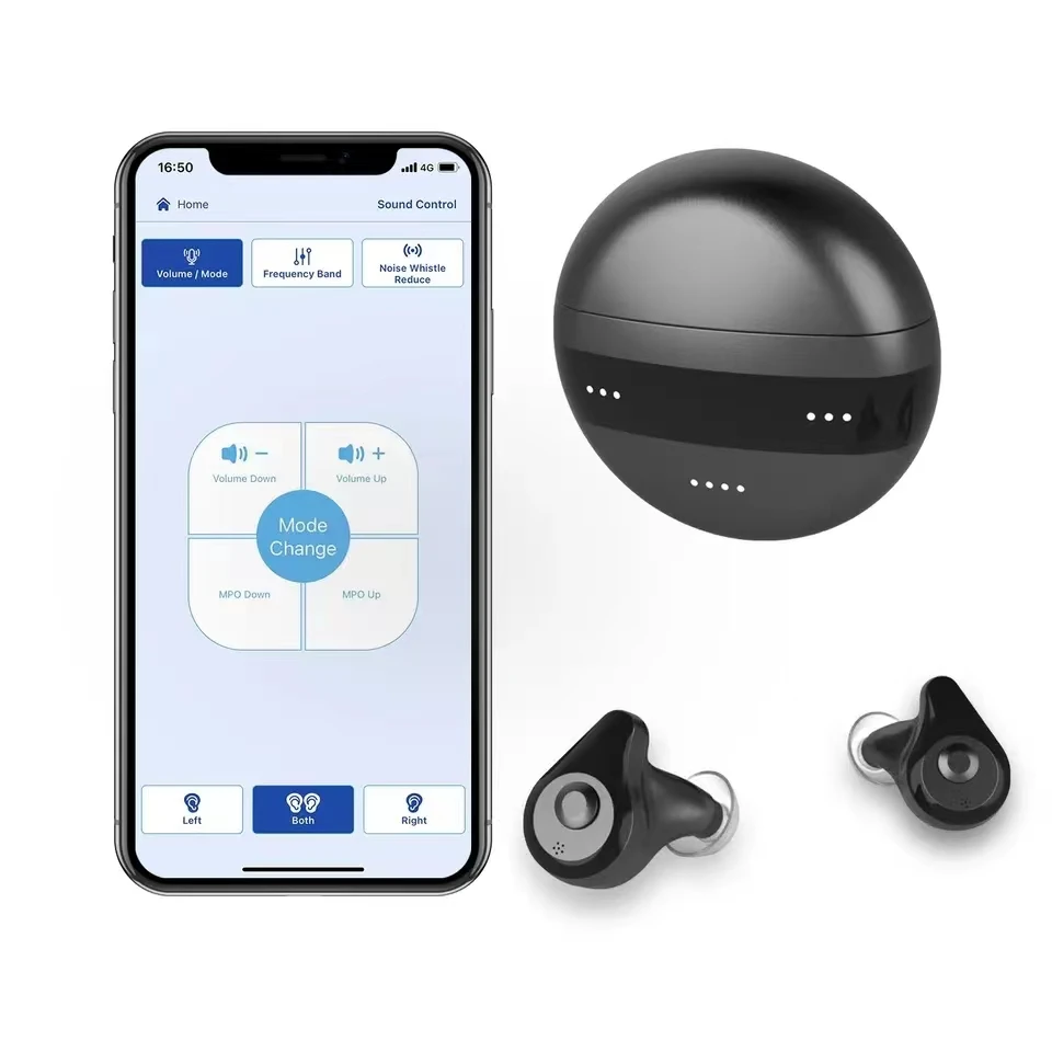 Bluetooth In-Ear Hearing Aid APP For the Elderly Sound Amplifier Deaf Rechargeable Hearing Aid In-Ear Collector Hearing Aids
Bluetooth In-Ear Hearing Aid APP For the Elderly Sound Amplifier Deaf Rechargeable Hearing Aid In-Ear Collector Hearing Aids