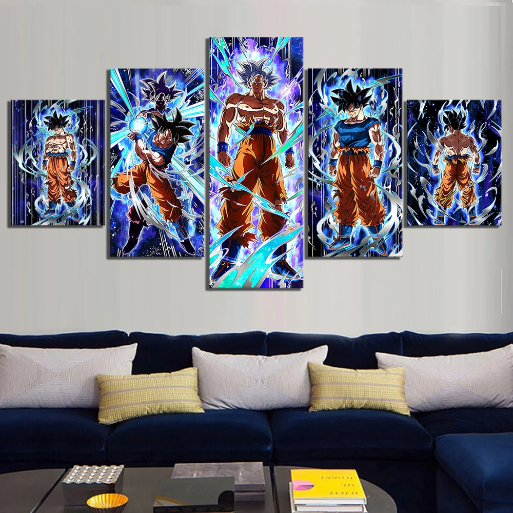 5 Piece Goku Son Ultra Instinct Dragon Ball Z Video Game Poster HD Cartoon Wall Pictures Canvas Painting for Home Decor Gift
5 Piece Goku Son Ultra Instinct Dragon Ball Z Video Game Poster HD Cartoon Wall Pictures Canvas Painting for Home Decor Gift