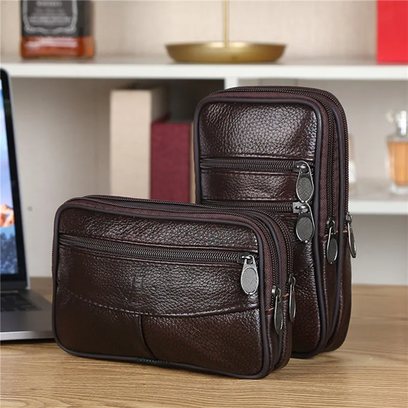 Men Genuine Leather Waist Pack Large Capacity Belt Bag Brown Shoulder Bags Crossbody Bags Multi-layer Mobile Phone Bag Bum Pouch
Men Genuine Leather Waist Pack Large Capacity Belt Bag Brown Shoulder Bags Crossbody Bags Multi-layer Mobile Phone Bag Bum Pouch
