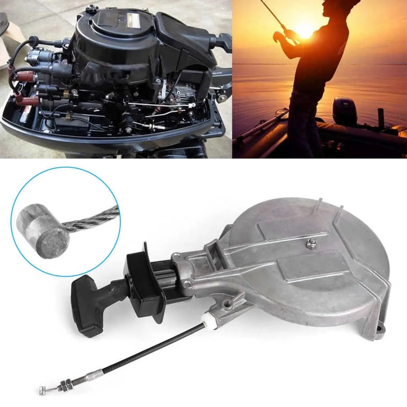 Outboard Pull Starter Assembly for Yamaha Pioneer 2 Stroke 4HP/5HP/6HP 6E4-15710
Outboard Pull Starter Assembly for Yamaha Pioneer 2 Stroke 4HP/5HP/6HP 6E4-15710