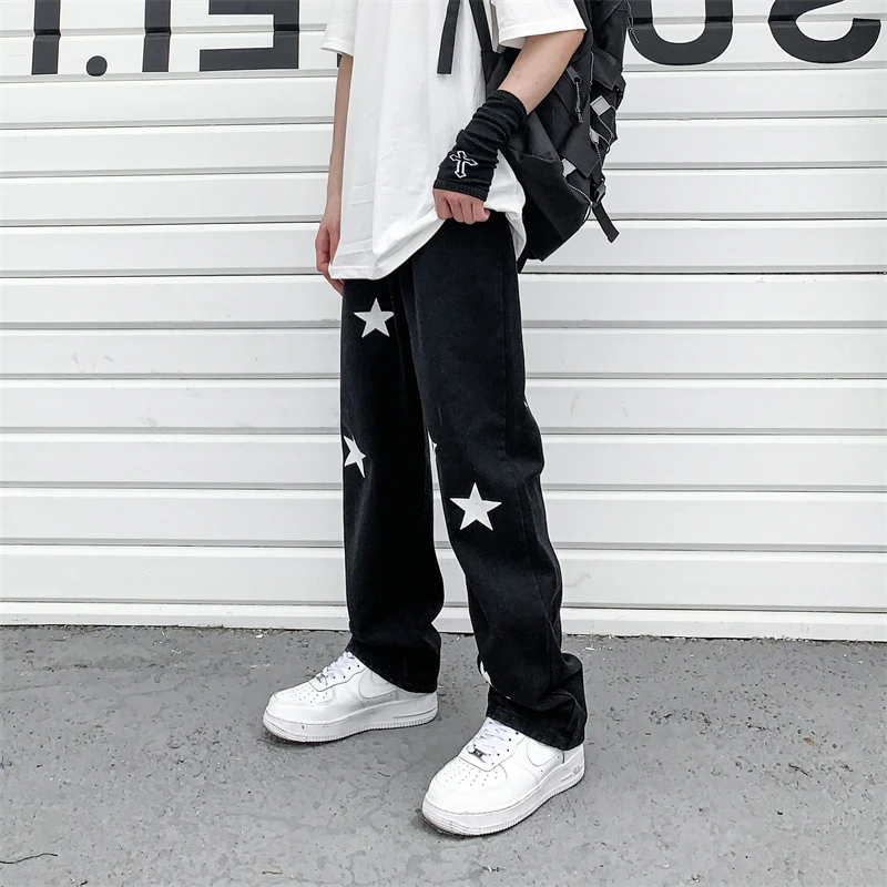 Jeans Men's High Street Ins Tide Brand Star Design Sense Niche Oldschool Overalls Straight Denim Pants Blue
Jeans Men's High Street Ins Tide Brand Star Design Sense Niche Oldschool Overalls Straight Denim Pants Blue