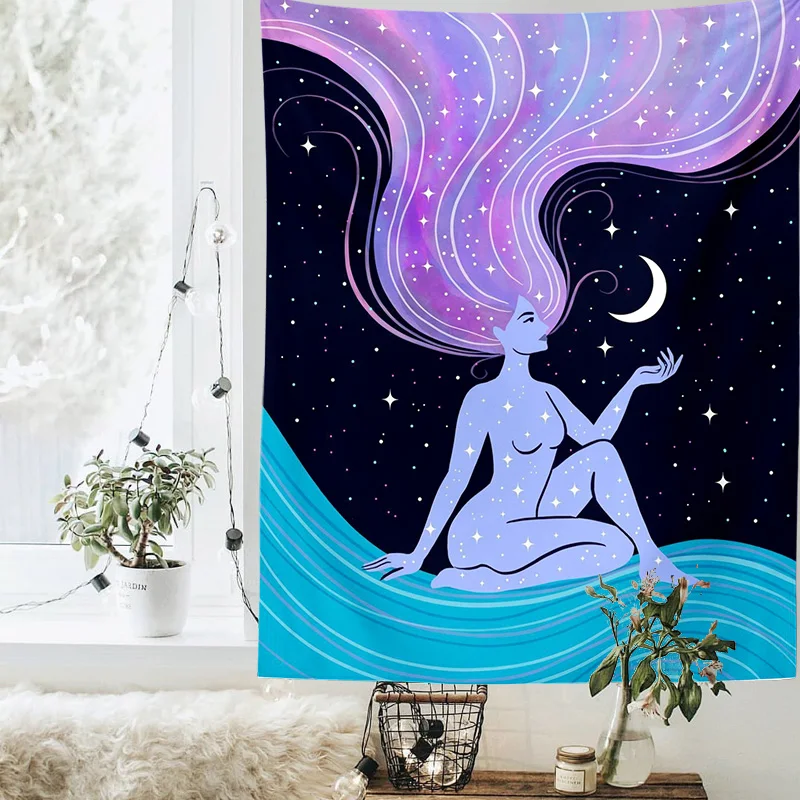 Bohemian Decorative Lace Hippie Witchcraft Tapestry Wall Decor Cloth Indian Moon Phase Girl Mandala Tapestry Wall Hanging tapiz
Bohemian Decorative Lace Hippie Witchcraft Tapestry Wall Decor Cloth Indian Moon Phase Girl Mandala Tapestry Wall Hanging tapiz