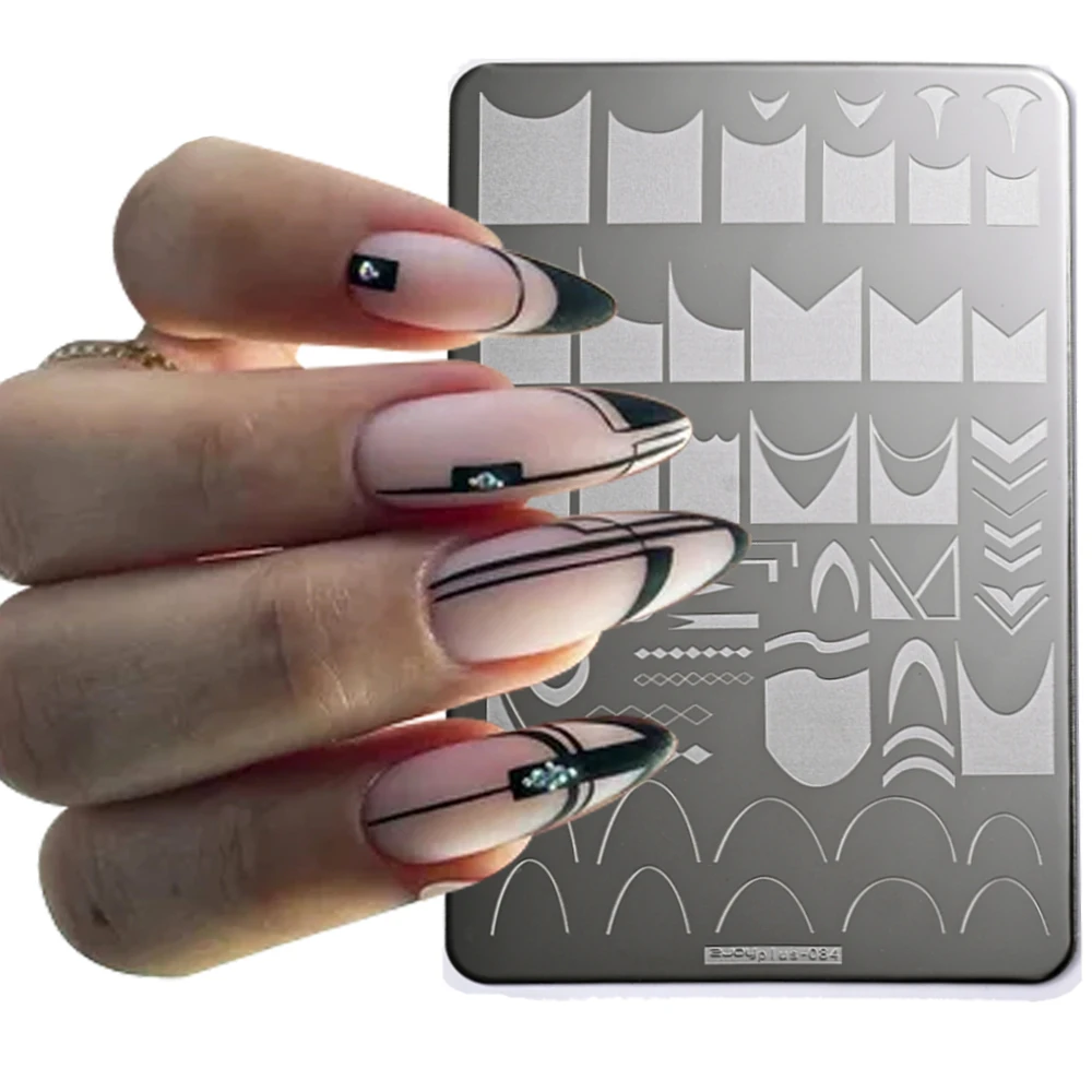 Geometric Lines Plus Large French Nail Stamping Plate Classic Geometric Enlarge Black Lace Nails Transfer Plates 14.5*9.5CM YE%
Geometric Lines Plus Large French Nail Stamping Plate Classic Geometric Enlarge Black Lace Nails Transfer Plates 14.5*9.5CM YE%