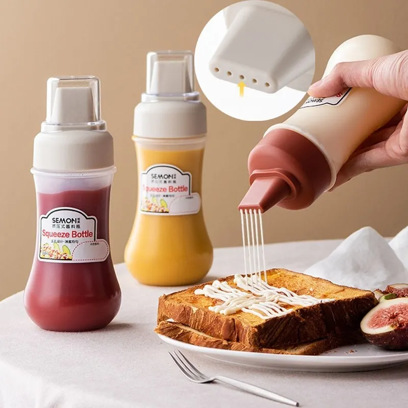 5 Hole 350ml Squeeze Condiment Bottles With Nozzles Plastic Ketchup Mustard Olive Oil Bottles Hot Sauces Kitchen Accessories
5 Hole 350ml Squeeze Condiment Bottles With Nozzles Plastic Ketchup Mustard Olive Oil Bottles Hot Sauces Kitchen Accessories