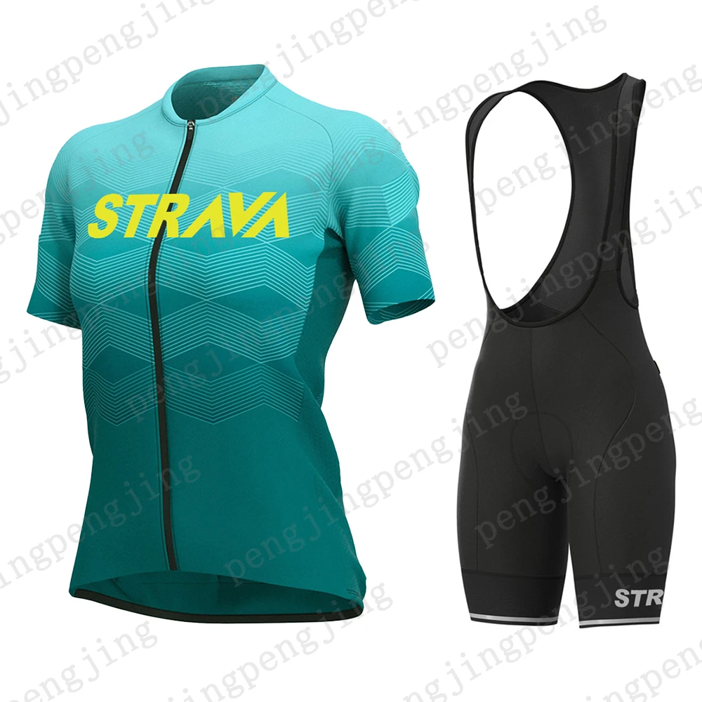 Strava Women's Cycling Jersey Set Summer Mountain Bike Clothing Team Bicycle Shirt Anti-UV Ciclismo Breathable Sportswear Suit 
Strava Women's Cycling Jersey Set Summer Mountain Bike Clothing Team Bicycle Shirt Anti-UV Ciclismo Breathable Sportswear Suit