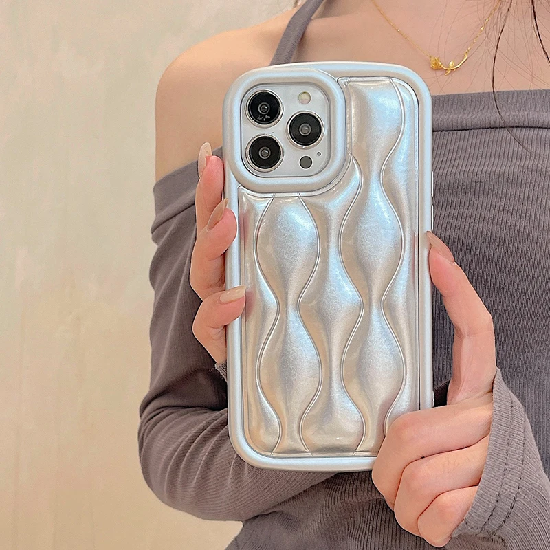 Модный волнистый тисненый глянцевый чехол-пуховик для телефона iPhone 14 Pro Max 13 11 12 14 Plus, сетчатый чехол из искусственной кожи
Модный волнистый тисненый глянцевый чехол-пуховик для телефона iPhone 14 Pro Max 13 11 12 14 Plus, сетчатый чехол из искусственной кожи