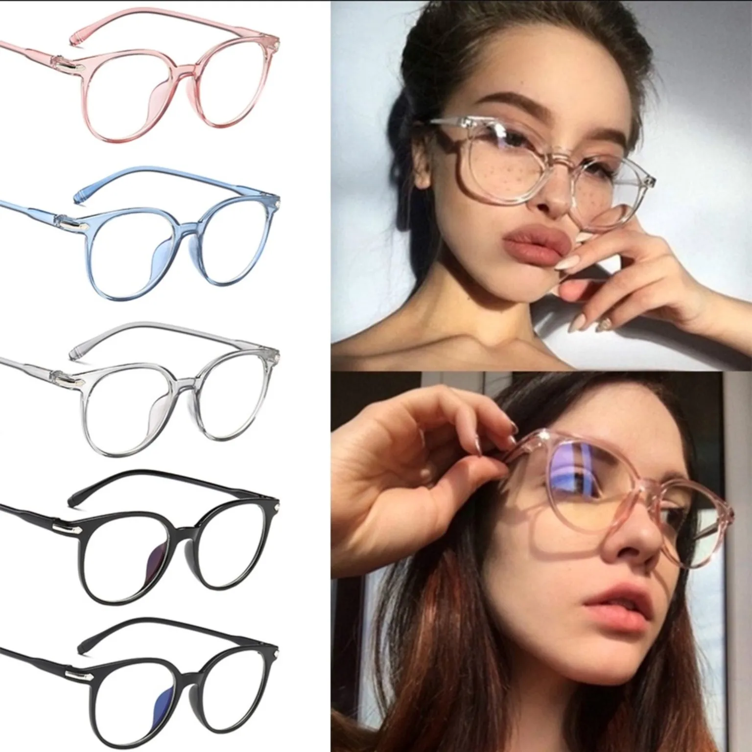 Korean style round glasses frame men women blue light blocking TR90 optical fashion eyeglasses frames for women clear lens
Korean style round glasses frame men women blue light blocking TR90 optical fashion eyeglasses frames for women clear lens