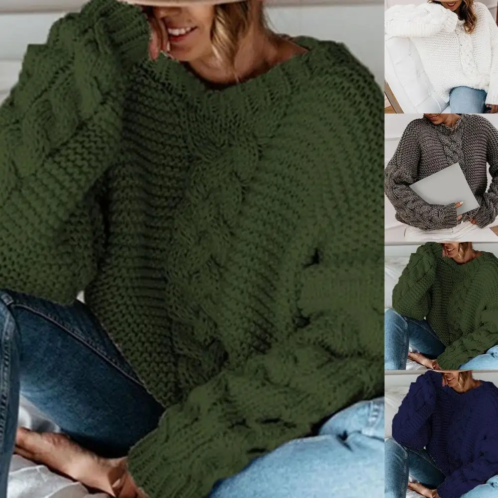 Fashion Women Pure Color Sweater Jumper Casual Sweater Cold Resistant Ribbed Edge
Fashion Women Pure Color Sweater Jumper Casual Sweater Cold Resistant Ribbed Edge