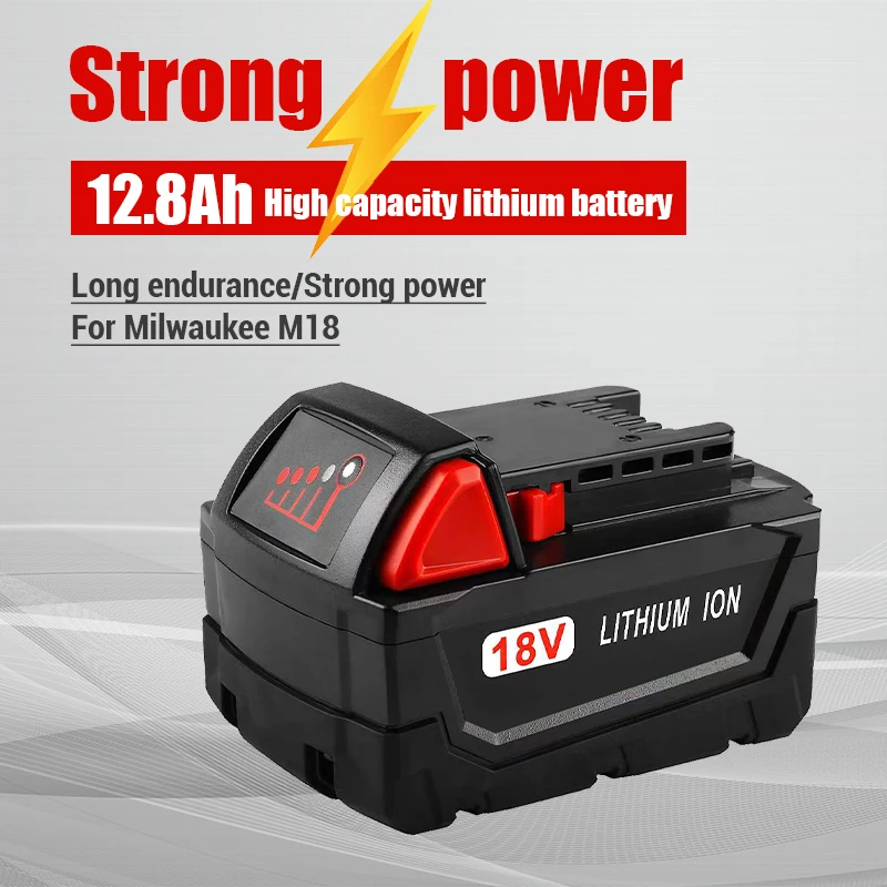 Original Latest 18V 12800mah Lithium Ion Tool Battery for Milwaukee M18 48-11-1815 48-11-1850 2646-20 2642-21 M18 Battery
Original Latest 18V 12800mah Lithium Ion Tool Battery for Milwaukee M18 48-11-1815 48-11-1850 2646-20 2642-21 M18 Battery