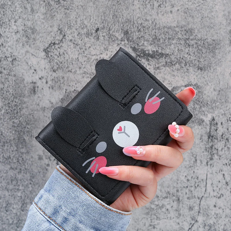 New Style Short Wallet Student Cute Cartoom Purses Fashion Pattern Women's Mini Solid Color Tri-fold Student Wallet Card Holder
New Style Short Wallet Student Cute Cartoom Purses Fashion Pattern Women's Mini Solid Color Tri-fold Student Wallet Card Holder
