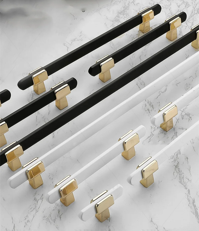 

Nordic Furniture Cabinet Drawer Handle Door Pull Black White Instagram Kitchen Cupboard Wardrobe Dresser Closet T Bar Knob