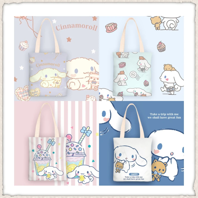 Sanrio Cartoons Shoulder Bags with Zippered Inner Pocket Cinnamoroll Anime Printing Canvas Waterproof Girls Handbag Shopping Bag
Sanrio Cartoons Shoulder Bags with Zippered Inner Pocket Cinnamoroll Anime Printing Canvas Waterproof Girls Handbag Shopping Bag