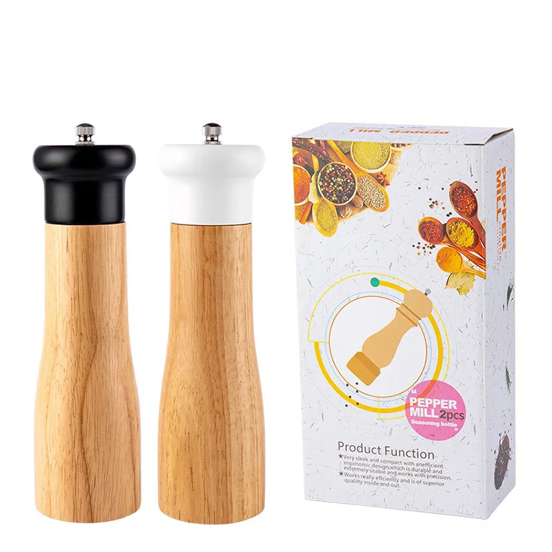 Мельница деревянная для перца и соли, мельница из нержавеющей стали и керамики для переработки морской соли, черного перца 
Мельница деревянная для перца и соли, мельница из нержавеющей стали и керамики для переработки морской соли, черного перца