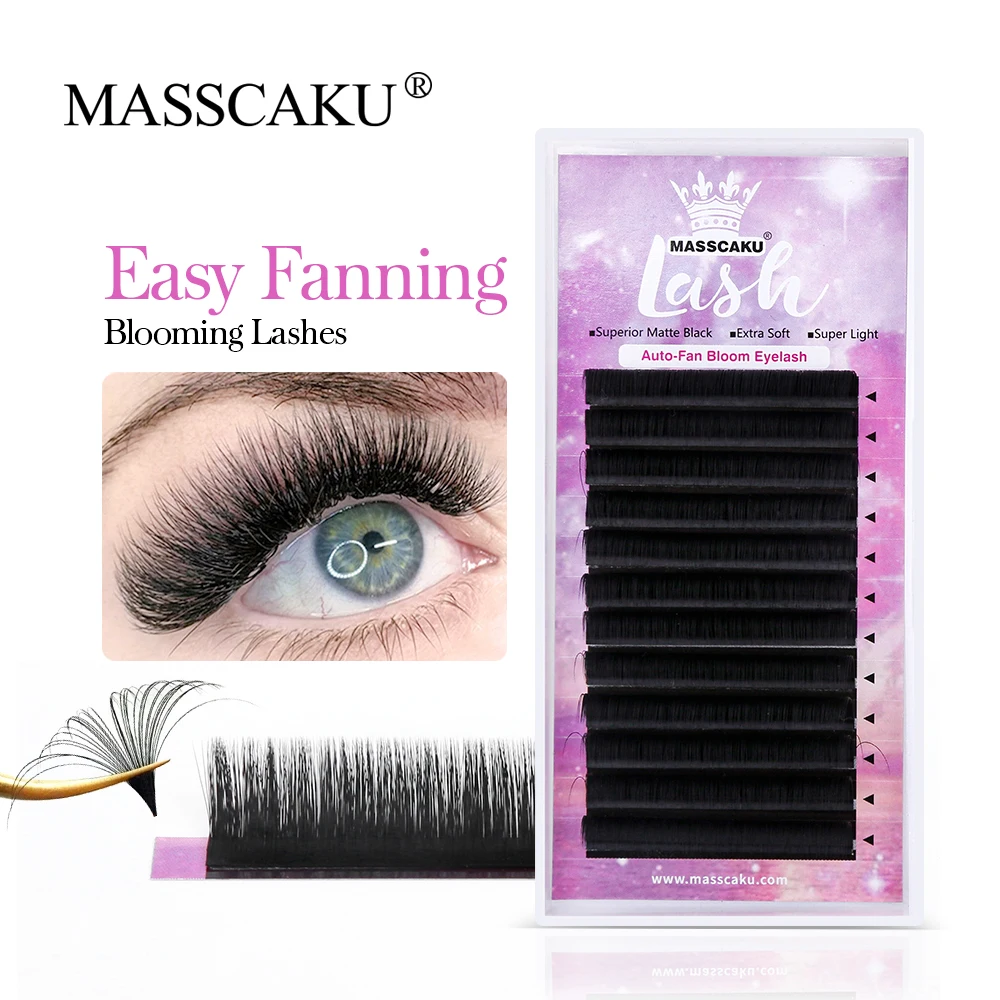 MASSCAKU Eyelash Extension D Curl 0.07 Rapid Volume Easy Fan Automatic Blooming Flower Lashes Matte Black Volume Lashes
MASSCAKU Eyelash Extension D Curl 0.07 Rapid Volume Easy Fan Automatic Blooming Flower Lashes Matte Black Volume Lashes
