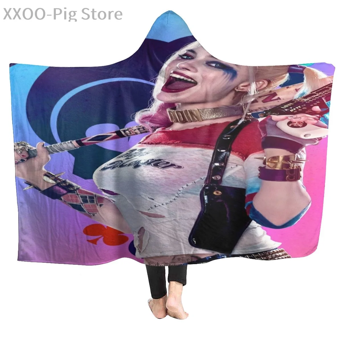Harley Joker Villain Quinns Throw Blanket Fuzzy Warm Throws for Winter Bedding 3D Printing Soft Micro Fleece hooded blanket
Harley Joker Villain Quinns Throw Blanket Fuzzy Warm Throws for Winter Bedding 3D Printing Soft Micro Fleece hooded blanket